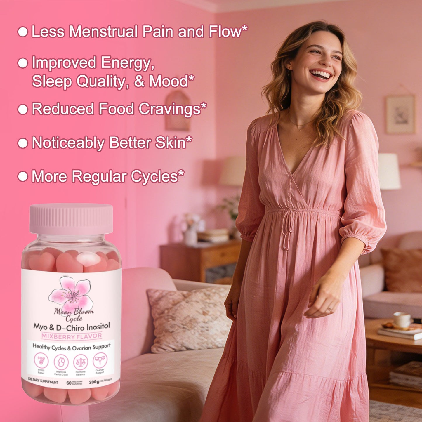 Heart Moon Bloom Cycle Gummies