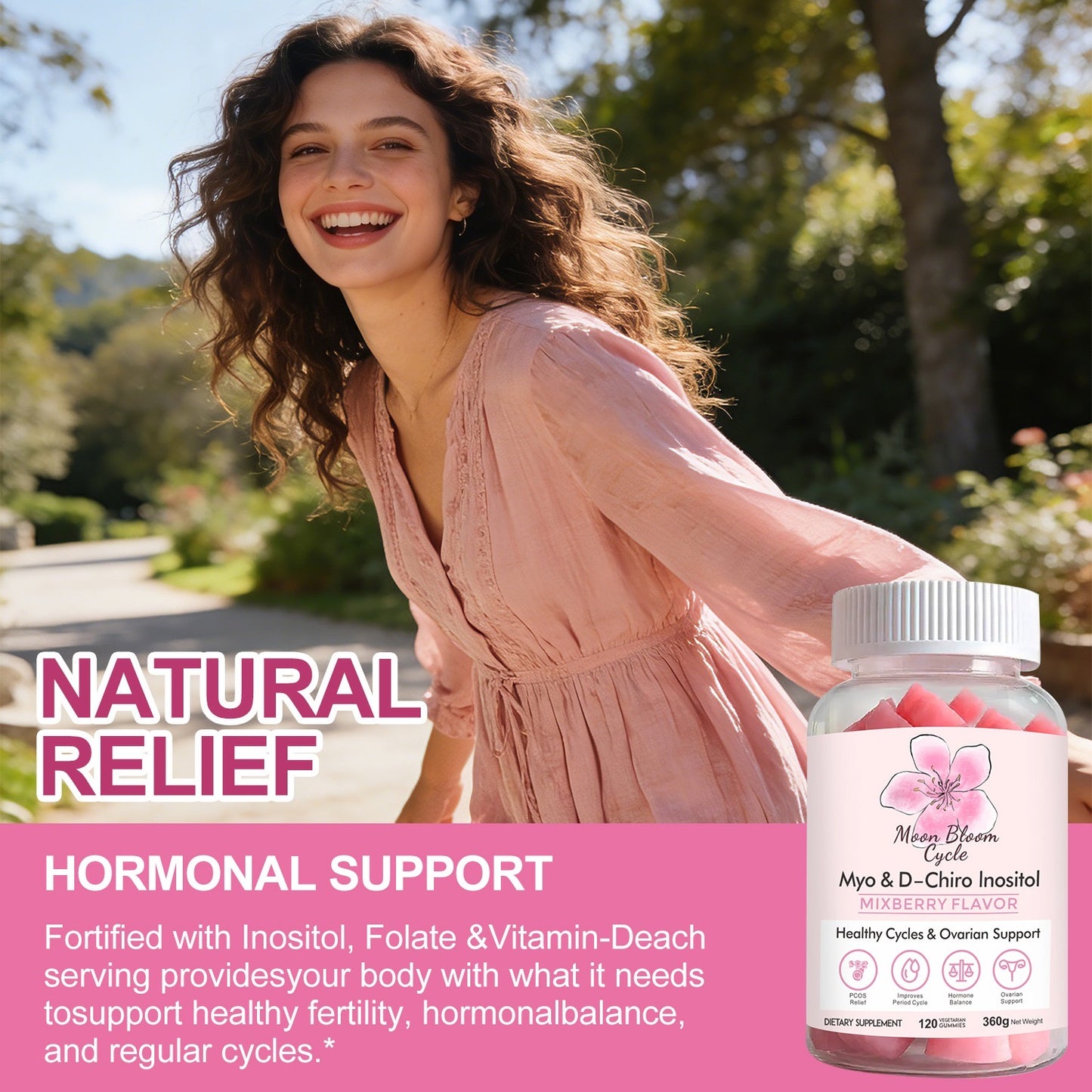 (2 Pack)Heart Moon Bloom Cycle Gummies 🌸✨